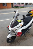 Honda Pcx Siperlik Ön Cam 2014 2017 Model 65cm Şeffaf Renkli 4mm ORTA BOYLU CAM