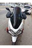 Honda Pcx Siperlik Ön Cam 2014 2017 Model 65cm Siyah Renkli 4mm ORTA BOYLU CAM