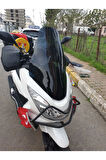 Honda Pcx Siperlik Ön Cam 2014 2017 Model 65cm Siyah Renkli 4mm ORTA BOYLU CAM