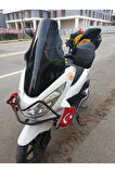 Honda Pcx Siperlik Ön Cam 2014 2017 Model 65cm Siyah Renkli 4mm ORTA BOYLU CAM