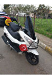 Honda Pcx Siperlik Ön Cam 2014 2017 Model 65cm Siyah Renkli 4mm ORTA BOYLU CAM
