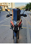 Honda Nc 700 750 X Siperlik Ön Cam 2021 2024 Model 50cm Siyah Renkli 4mm ORTA BOYLU CAM