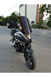 Honda Nc 700 750 X Siperlik Ön Cam 2021 2024 Model 59cm Siyah Renkli 4mm Uzun Geniş Cam