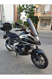 Honda Nc 700 750 X Siperlik Ön Cam 2021 2024 Model 59cm Siyah Renkli 4mm Uzun Geniş Cam