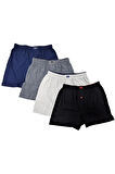Erkek Penye Boxer Karışık Renk - 4 Adet