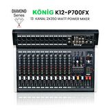 König K-12P 700 2*3500W Power Mixer Dıamond