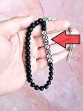 ONAT İSMİNE ÖZEL TESBİH KİŞİSELLEŞTİRİLEBİLİR HEDİYE KÜRE KESİM MAT SİYAH TESPİH İ-946