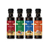 Chefline Asia Sos Paketi Glutensiz Soya+İstiridyeSos+SoyaSosu+TeriyakiSos (4x150ml)