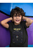 Tasarım Pacman Baskılı Unisex Oyun Çocuk Tişört (1-12 YAŞ)