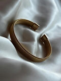 ÇELİK VINTAGE TIRTIKLI UNİSEX KALIN BİLEKLİK GOLD RENK