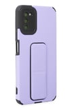 Samsung Galaxy A03S Kılıf Mega Standlı Silikon - Lila-(5796)