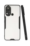 İnfinix Hot 11s Kılıf Platin Silikon - Siyah-(5796)