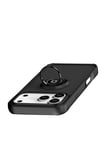 Apple iPhone 17 Pro Montreal Yüzüklü Silikon Kapak - Siyah-(5796)