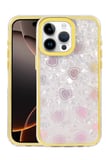 Apple Uyumlu iPhone 14 Pro Max Lumi Desenli Kapak - Sarı-(5796)