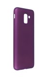 Samsung Uyumlu Galaxy J6 Kılıf First Silikon - Mürdüm-(5796)