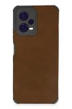 Xiaomi Redmi Note 12 5G Kılıf Loop Deri Silikon - Kahverengi