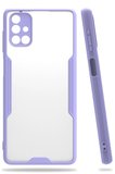 Samsung Uyumlu Galaxy M51 Kılıf Platin Silikon - Lila-(5796)