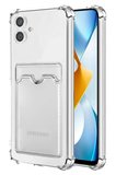 CPT83 Samsung Galaxy A05 Kılıf Kart Şeffaf Silikon - Şeffaf