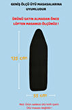 Beylini Ütü Masası Kılıfı Örtüsü Bezi Keçeli Süngerli Lastikli Yanmaz Ayarlanabilir Siyah 55X135 cm

