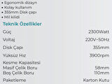 MAX EXTRA MXP3553 - 355mm Profil Kesme Makinası 2300 Watt