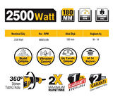 SGS5116 Profesyonel 180mm Büyük Taşlama Makinesi 2500 Watt