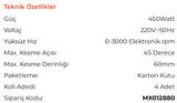 MAX EXTRA MX2880 - Elektronik Devirli Planya Makinesi 450 Watt