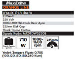 MAX EXTRA DWS230 - Alçıpan Duvar Zımparalama Makinesi 710 Watt