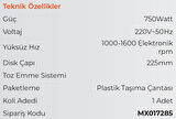 MAX EXTRA MX7285 - Alçıpan Zımparalama Makinesi 750 Watt - Toz Emişli - Led Işıklı