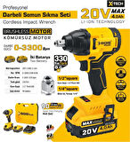 SGS5502 - 1/2 - 20 Volt 4 Amper 330 Nm Tork Akülü Darbeli Somun Sıkma Sökme Makina Seti Çift Akülü