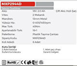 MAX EXTRA MXP2944D Akülü Darbeli Matkap 18Volt - 2 Amper