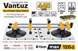SGS960 - 120 KG İkili Ayarlanabilir Alüminyum Gövde Vantuz  15cm