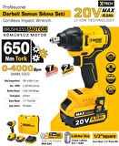 Sgs5503 - 1/2 - 20 Volt 4 Amper 650 Nm Tork Akülü Darbeli Somun Sıkma Sökme Makine Seti Tek Akülü