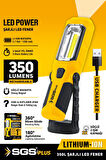 SGS5054 Şarjlı Mıknatıslı Ledli Fener Tamirci Aydınlatma Lambası 350 Lümen USB Şarjlı 4 Kademeli