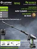 LUTIAN LC101-350 -  55 Bar Akülü Oto Araba Yıkama Makinesi - 40 Volt 2 Amper Tek Akülü