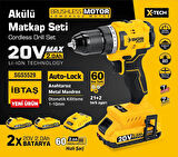 SGS5529 - 20 Volt 2 Amper 60 Nm Akülü Darbesiz Matkap Vidalama Seti