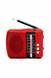 Bluetoothlu Fm Radyo Usb Tf Kart Şarjlı Cep Radyosu Icf8bt Kırmızı
