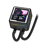 Dragos AquaForge 360 Intel-AMD 360MM LCD Ekranlı ARGB Siyah Sıvı Soğutucu