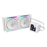 Dragos AquaForge V2 240MM Beyaz ARGB LCD Ekranlı İşlemci Sıvı Soğutucu