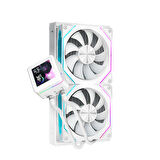Dragos AquaForge V2 240MM Beyaz ARGB LCD Ekranlı İşlemci Sıvı Soğutucu