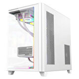 Dragos Ocean Curved Pro V2  Beyaz 7x Argb Fan USB 3.0 Type-C 750W 80+ ATX Bilgisayar Kasası Beyaz