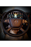 DİKİŞLİ DİREKSİYON KILIFI SİYAH DERİ SİYAH DİKİŞLİ MERCEDES YENİ TIR KAMYON İÇİN