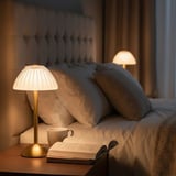 Uzun Mantar Çizgili Model LED Masa Lambası – Dokunmatik,  Renk Işık Modlu, Şarjlı Dekoratif Gece Lambası () (rmzon)