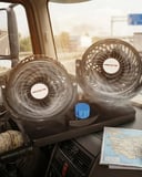v Oto Fan Çakmaklık Girişli Ayarlanabilir Başlıklı Araç Vantilatörü