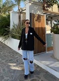 Kadın Siyah Çengel İğne Detaylı Blazer Ceket