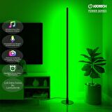 İgotech Power Series Rgb 45W Wifi Bluetooth Akıllı Led Lambader, Mobil Kontrollü Aydınlatma -Siyah -150cm