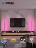İgotech Gün Işığı ve Rgb Wifi Bluetooth Akıllı Led Lambader, Mobil Kontrollü Aydınlatma-Gümüş Gri -100cm