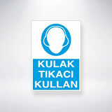 Kulak Tıkacı Kullan Sticker 20X28 Cm