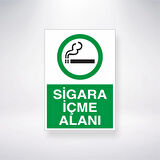 Sigara İçme Alanı Sticker 20X28 Cm