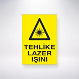 Tehlike Lazer Işını Sticker 20X28 Cm