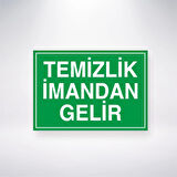 Temizlik İmandan Gelir Sticker 20X28 Cm